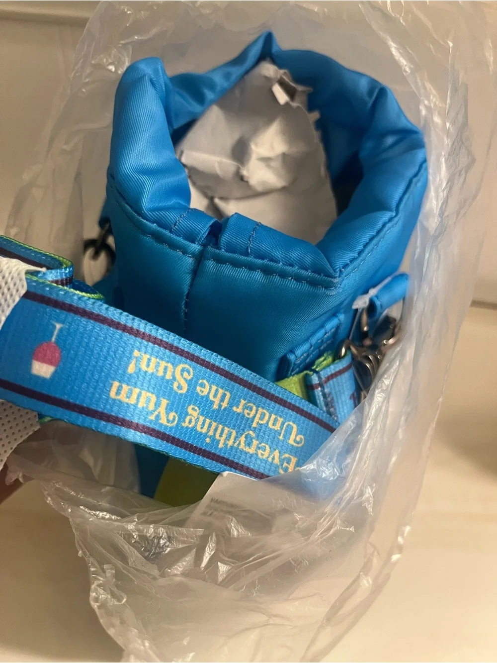 Disney Blue Mickey Chef Crossbody Bottle Bag